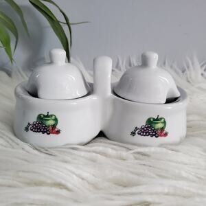 Houston Harvest Vintage Double Jam Pot Server